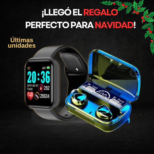 Combo Navidad: Reloj Y68 + Audífonos M10