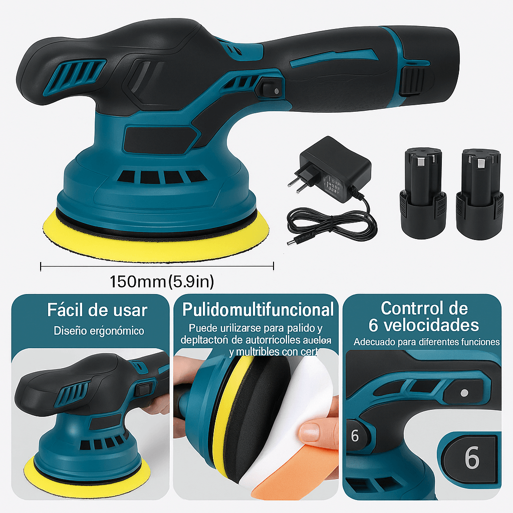 Pulidora Inalámbrica para Autos – Brillo Profesional con menor Esfuerzo.